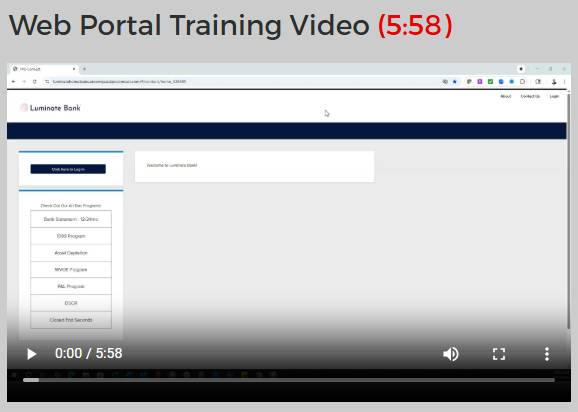 Web Portal Training Video