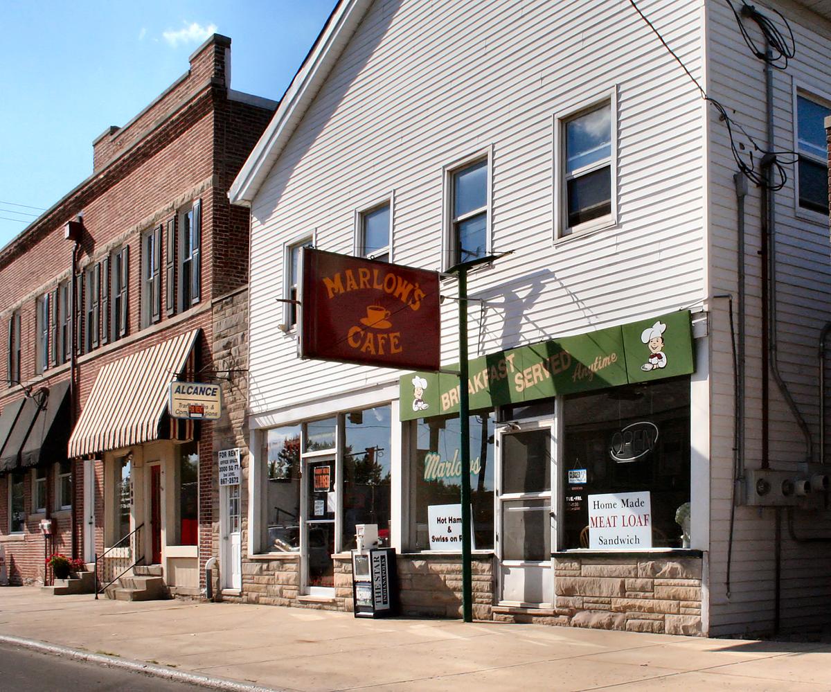 A local cafe on Main Street in downtown Westfield, Indiana.